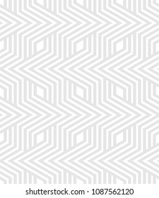 Seamless pattern with geometric stripped shapes. Stylish white texture. Abstract light background for textile, wrapper, wallpaper etc