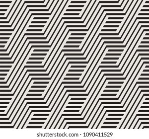 Seamless pattern with geometric stripped shapes. Stylish monochrome texture. Abstract background for textile, wrapper, wallpaper etc