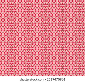 A seamless pattern in a geometric style featuring flowers and simple lines, in vector format, creates beauty and harmony for the surface