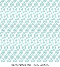 Seamless pattern in geometric style. green circle Creative vector abstract pattern on black background.