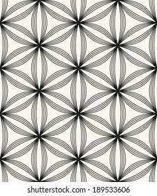 Seamless pattern. Geometric stylish background. Vector repeating texture. Stylized flowers