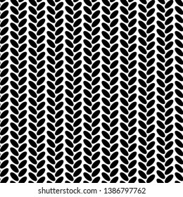 Seamless pattern geometric texture. Pattern with ears of wheat. Repeated leaves motif. Simple minimalist backdrop. Endless abstract texture for wallpapers and backgrounds. Vector illustration 