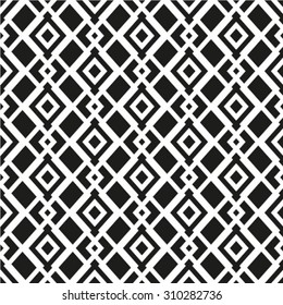 Seamless pattern, geometric texture. Monochrome. Backdrop. Vector illustration