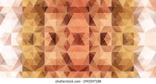 A seamless pattern with a geometric texture. Natural woody shades of wood and terracotta. Design accessories and textiles for bathroom interiors, kitchen, living room and clothing. Vector illustration
