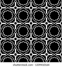 Seamless Pattern With Geometric, Triangle, Zig Zag. Vector Background, Texture. For Design Invitation, Interior Wallpaper, Cover Card, Technologic Design. Black white color.