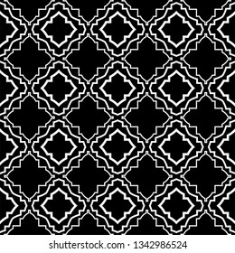 Seamless Pattern With Geometric, Triangle, Zig Zag. Vector Background, Texture. For Design Invitation, Interior Wallpaper, Cover Card, Technologic Design. Black white color.