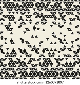 Seamless pattern with geometric triangles ornament. Abstract modern endless texture background. Vector illustration.