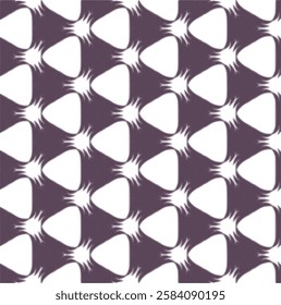 A seamless pattern of geometric triangles in varying sizes, alternating between rich purple and clean white, arranged in a neat, repetitive layout for a modern, bold look.