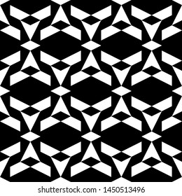 Seamless pattern. Geometric wallpaper. Abstract background. Trapeziums, rhombuses, figures ornament. Digital paper, textile print, web design. Polygons motif. Vector artwork.