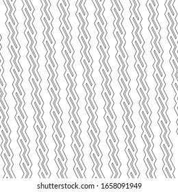  Patrón sin problemas. Papel tapiz geométrico. Comodidad étnica. Líneas de motivos lineales de Zigzag, figuras de fondo. Antecedentes tribales. Imagen popular. Papel digital, diseño web, impresión textil. Vector