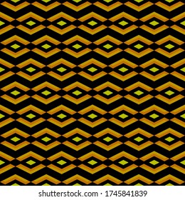 Seamless pattern. Geometric wallpaper. Ethnic motif. Chevrons, curves, diamonds ornament. Figures backdrop. Folk background. Digital paper, textile print, web design, abstract illustration. Vector