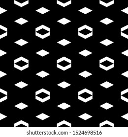 Seamless pattern. Geometric wallpaper. Rhombuses, chevrons ornament. Geometrical figures backdrop. Simple shapes background. Polygons motif. Digital paper, textile print, web design, abstract.