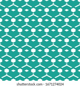 Seamless pattern. Geometric wallpaper. Rhombuses, chevrons, hexagons ornament. Geometrical backdrop. Vector art
