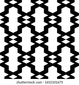 Seamless pattern. Geometric wallpaper. Simple shapes background. Geometrical backdrop. Polygons motif. Rhombuses, figures ornament. Digital paper, textile print, web design, abstract. Vector artwork.