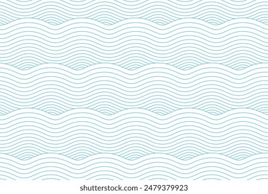 Seamless pattern with geometric waves