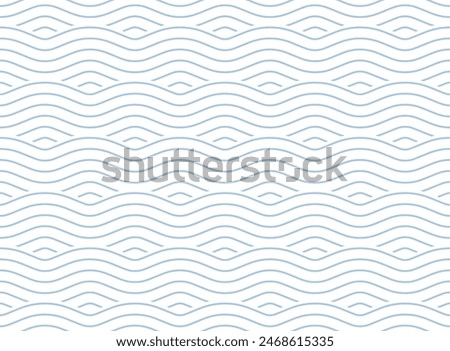 Seamless pattern with geometric waves