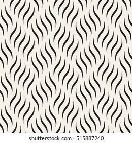 Seamless pattern with geometric waves. Endless stylish texture. Ripple monochrome background..