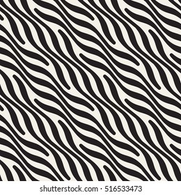 Seamless pattern with geometric waves. Endless stylish texture. Ripple monochrome background.
