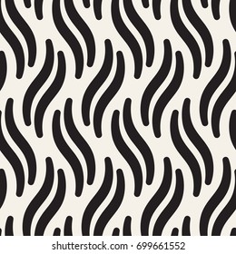 Seamless pattern with geometric waves. Endless stylish texture. Ripple monochrome background.