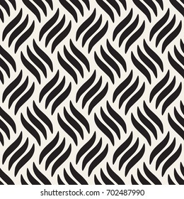 Seamless pattern with geometric waves. Endless stylish texture. Ripple monochrome background.