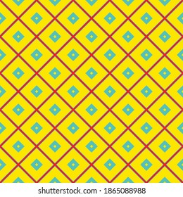 Seamless pattern geometric in yellow. Colorful abstract background. Vector design. Modern style.