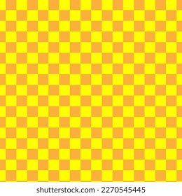 Nahtlose Muster geometrisch von gelben und orangefarbenen karierten Quadraten.