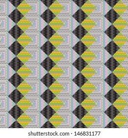 Seamless pattern with geometric / Seamless pattern with zigzags