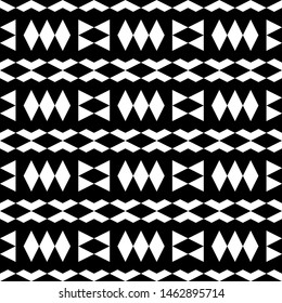 Seamless pattern. Geometrical backdrop. Abstract background. Polygons motif. Rhombuses, triangles, chevrons ornament. Geometric shapes wallpaper. Digital paper, textile print, web design. Vector.