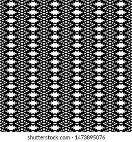 Seamless pattern. Geometrical backdrop. Ethnic wallpaper. Simple shapes background. Rhombuses, triangles, figures ornament. Digital paper, web designing, textile print. Vector art