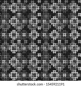 Seamless pattern. Geometrical backdrop. Figures background. Circles ornament. Digital paper, web designing, textile print. Simple shapes wallpaper. Dots motif. Vector