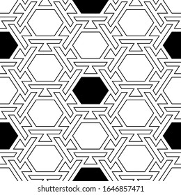  Patrón sin problemas. Fondo geométrico. Fondo geométrico. Motivo poligonal. Papel digital, papel textil, abstracto. Fondo de pantalla de formas.Hexagons, figuras adornos. Vector