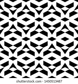 Seamless pattern. Geometrical backdrop. Polygons motif. Trapeziums, rhombuses, figures ornament. Geometric wallpaper. Abstract background. Digital paper, textile print, web design. Vector artwork.