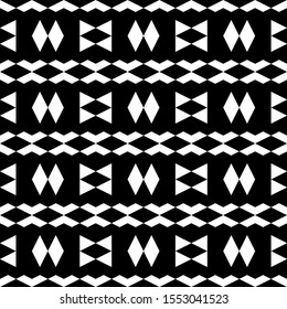 Seamless pattern. Geometrical backdrop. Polygons motif. Geometric shapes wallpaper. Rhombuses, triangles, chevrons ornament. Digital paper, textile print, web design. Abstract background. Vector.