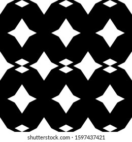 Seamless pattern. Geometrical backdrop. Polygons motif. Simple shapes background. Rhombuses, figures ornament. Geometric wallpaper. Digital paper, textile print, web design, abstract. Vector artwork.