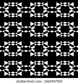 Seamless pattern. Geometrical backdrop. Rhombuses, triangles, parallelograms, trapeziums ornament. Polygons background. Shapes wallpaper. Digital paper, web designing, textile print.