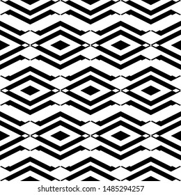 Seamless pattern. Geometrical backdrop. Rhombuses, figures ornament. Diamonds, shapes wallpaper. Geometric background. Ethnic motif. Digital paper, textile print, web design, abstract. Vector artwork.