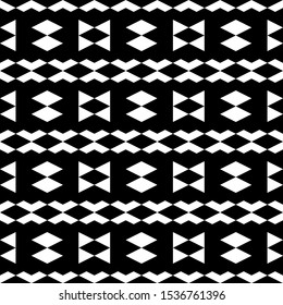 Seamless pattern. Geometrical backdrop. Rhombuses, triangles, chevrons ornament. Abstract background. Polygons motif. Geometric shapes wallpaper. Digital paper, textile print, web design. Vector.
