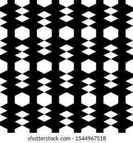 Seamless pattern. Geometrical backdrop. Rhombuses, hexagons ornament. Geometric background.Quadrangular, hexagonal shapes wallpaper. Digital paper, textile print, abstract. Polygons motif. Vector.