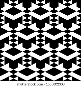 Seamless pattern. Geometrical backdrop. Rhombuses, chevrons, triangles, figures ornament. Shapes background. Geometric wallpaper. Polygons motif. Digital paper, textile print, web design, abstract.
