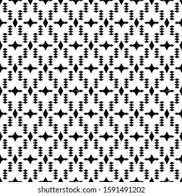 Seamless pattern. Geometrical backdrop. Rhombuses, stars ornament. Ethnic background. Digital paper, web designing, textile print. Simple shapes wallpaper. Vector