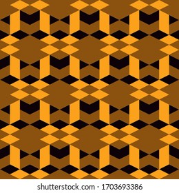 Seamless pattern. Geometrical backdrop. Rhombuses, triangles, parallelograms, figures ornament. Shapes background. Geometric wallpaper. Polygons motif. Digital paper, textile print, abstract. Vector.