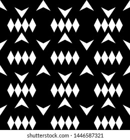 Seamless pattern. Geometrical backdrop. Simple shapes background. Rhombuses, figures ornament. Polygons motif. Geometric wallpaper. Digital paper, textile print, web design, abstract. Vector artwork.