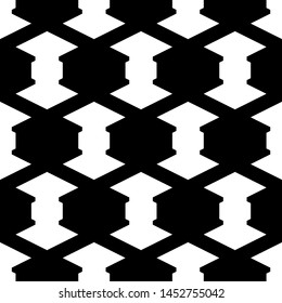 Seamless pattern. Geometrical backdrop. Simple shapes background. Figures ornament. Geometric wallpaper. Polygons motif. Digital paper, textile print, web design, abstract illustration. Vector artwork