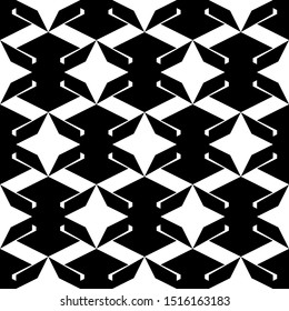 Seamless pattern. Geometrical backdrop. Stars, figures ornament. Simple shapes background. Geometric wallpaper. Ethnic motif. Digital paper, textile print, web design, abstract illustration. Vector.