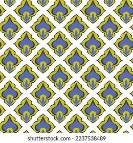 nahtloses Muster mit geometrischer Verzierung mit buntem Rhombus. Muster im Retro-Stil