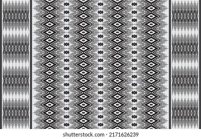 Nahtloses Muster mit geometrischen Figuren. Schwarz-Weiß-Vektorbild. Für Webdesign, Präsentationen, Textil- und Leichtindustrie
