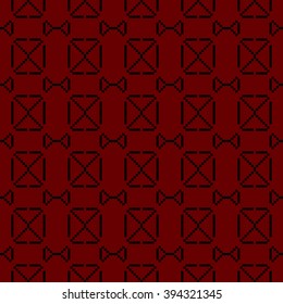 Seamless pattern with geometrical figures. black and red color. vector image. For web design, presentations, textile and light industry