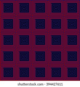 Seamless pattern with geometrical figures. Blue and red color. vector image. For web design, presentations, textile and light industry
