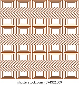 Seamless pattern with geometrical figures. Brown and white color. vector image. For web design, presentations, textile and light industry