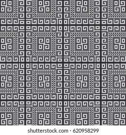 seamless pattern with a geometrical ornament in the style of Egyptian hieroglyphs
